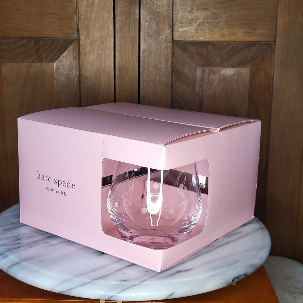 Kate Spade Pink Glassware - Picture 3 of 11